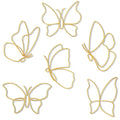 Hotop 6 Pieces Metal Butterfly Wall Decor Metal Wall Art Heart Hanging Decorations Wire Flowers Decor Wall Decals for Kitchen Ba