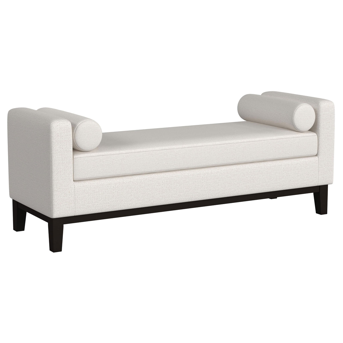 Coaster Home Furnishings Rosie Upholstered Accent Bench with Armrests Vanilla