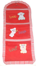 Wall Hanging,Multipurpose Almira,Hanging Three Big Pouch Almira,Organizer (Red)