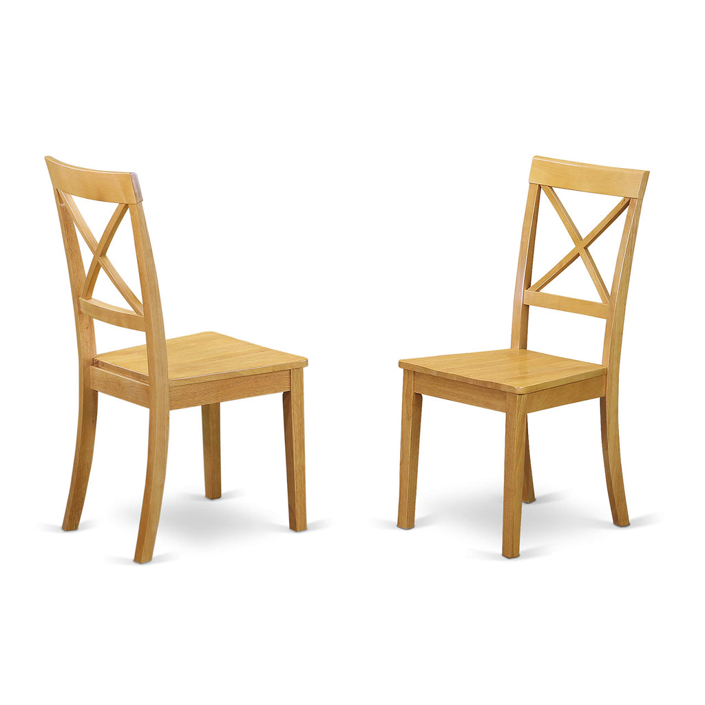 East West Furniture PBQU5-OAK-W 5 Piece Counter Height Dining Set Includes a Square Kitchen Table and 4 Dining Room Chairs, 36x36 Inch, Oak