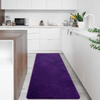 Softlife Washable Runner Rug For Bedroom Living Room Rug, 2X6 Purple Soft Fluffy Hallway Runner Rug, Non-Slip Indoor Carpet For