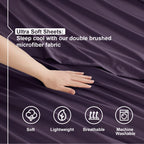 Nestl Twin Xl Sheets Set - 3 Piece Twin Xl Bed Sheets, Deep Pocket, Hotel Luxury, Extra Soft, Breathable And Cooling, Purple Twin Xl Sheet Set