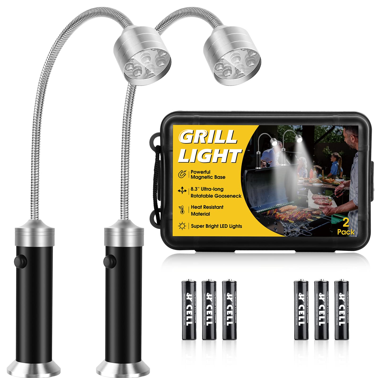 Barbecue Grill Lights, Stocking Stuffers Christmas Gifts For Men Dad Adults Husband, Bbq Grill Accessories For Outdoor Grill Gri