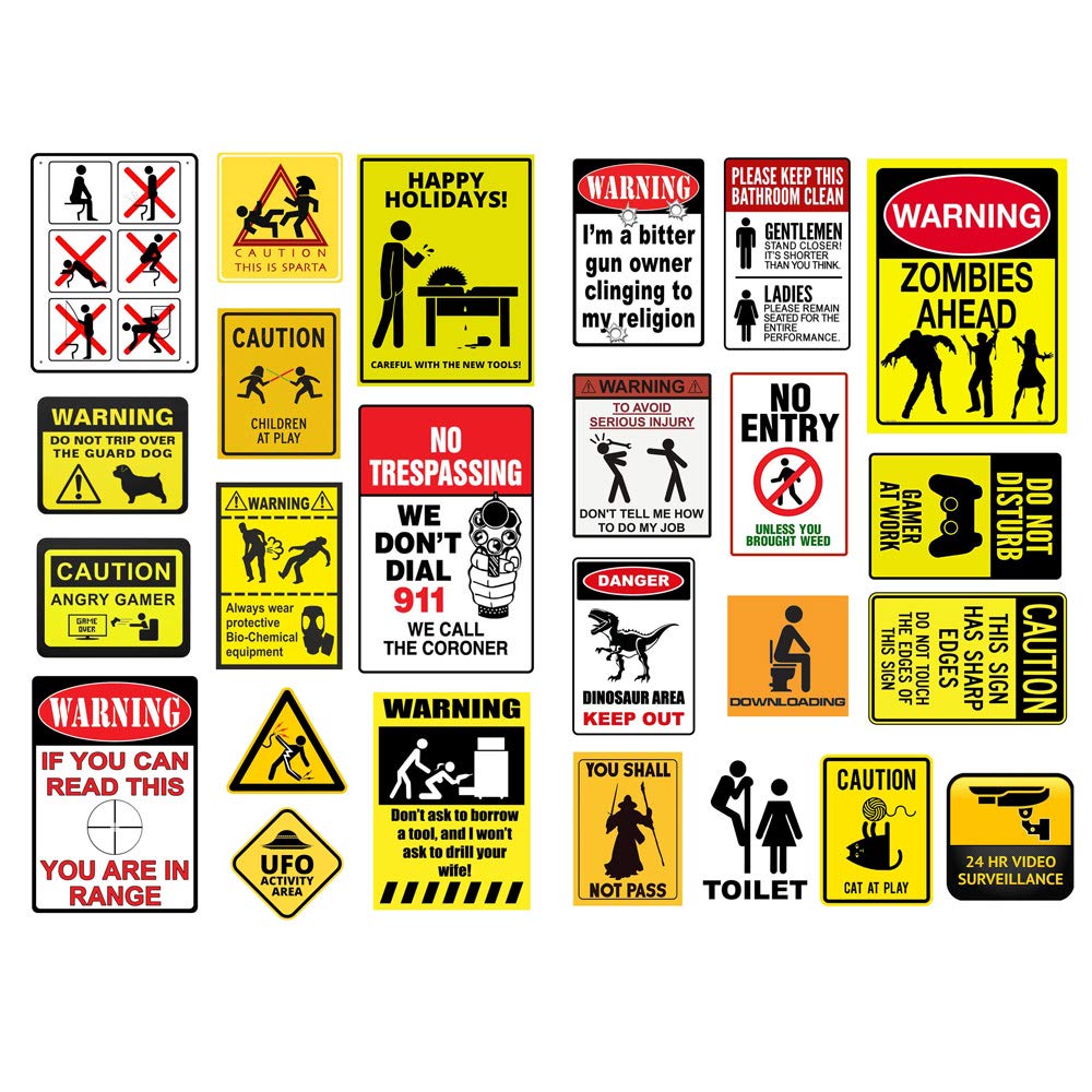 Seasonstorm Funny Warning Sign Text Aesthetic Happy Planner Diary Journal Stationery Scrapbooking Clipping Stickers Travel Art S