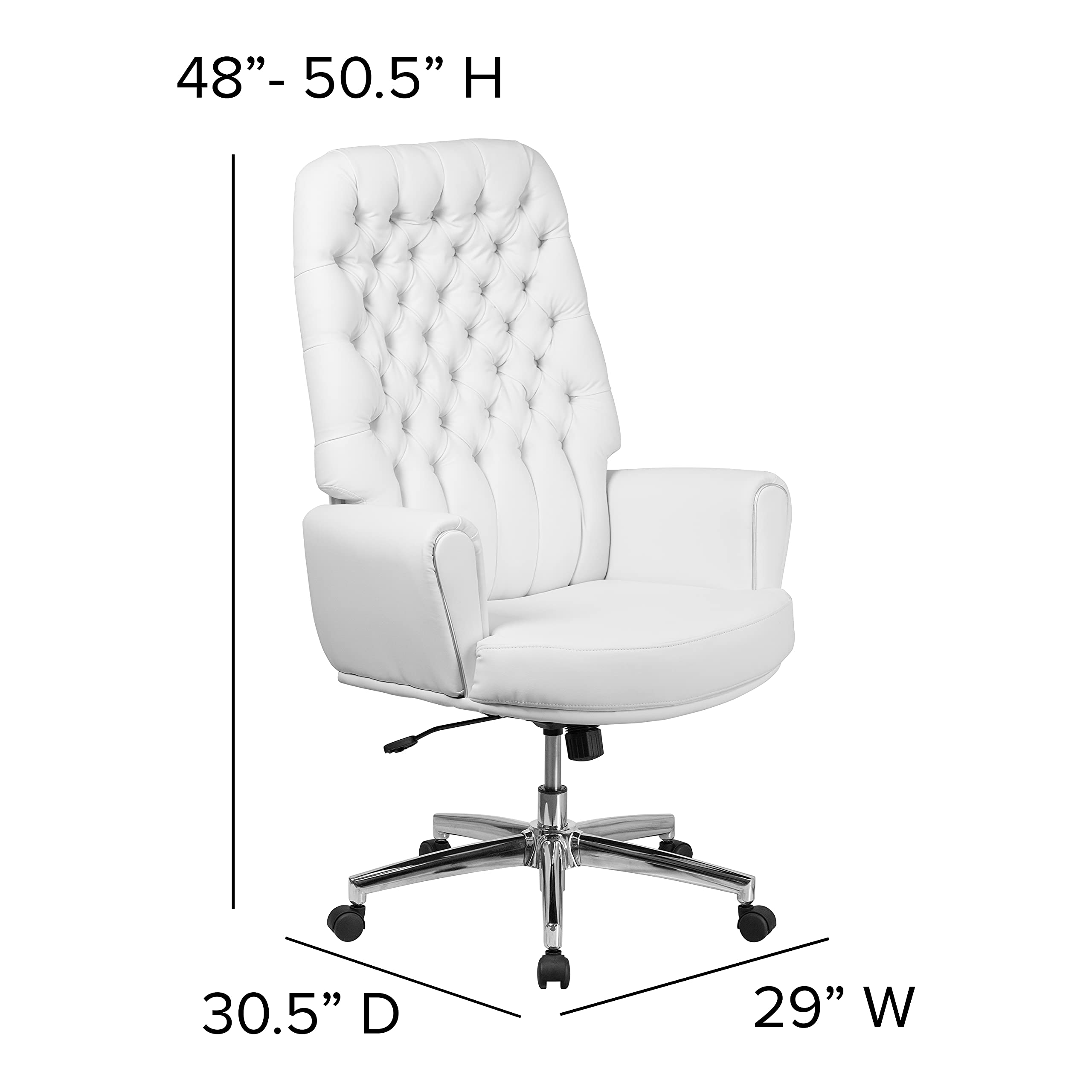 Flash Furniture Rochelle High Back Traditional Tufted Executive Swivel Office Chair - Thumbnail 2
