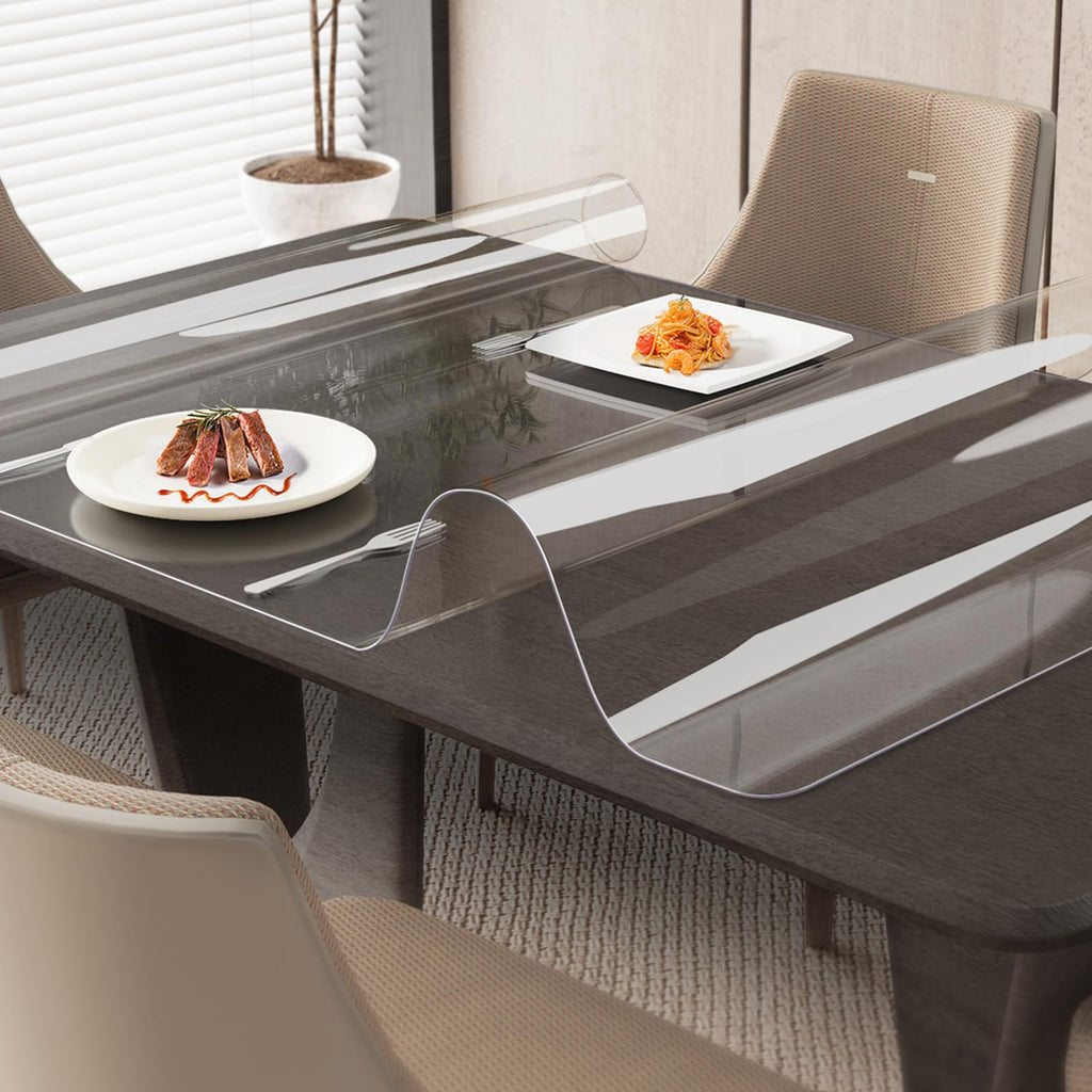 Oterri Clear Writing Desk Pad, 36X20    Heat Resistant Waterproof Pvc Round Edge Durable Desk Protect Mat, Anti-Static Writing M