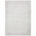 HomeRoots 507936 8 x 11 ft. White & Gray Oriental Power Loom Stain Resistant Rectangle Area Rug