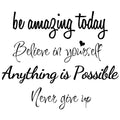 Large Inspirational Quote Wall Decals, Removable Positive Saying Wall Lettering Stickers, Motivational Word Decal Peel and Stick