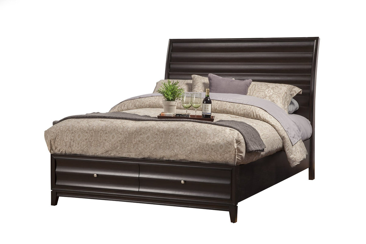 Alpine Furniture Legacy Storage Bed With 2 Drawers Standard King