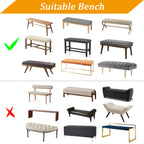 Fuloon Stretch Bench Cover for Dining Room, Anti-Dust Removable Cushion Protector, Brown Seat Cover for Kitchen, Hotel, Banquet