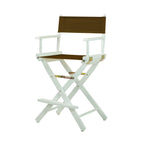 Casual Home 220-01/021-45 Director'S Chair Canvas 24" - Counter Height Whiteframe/Brown