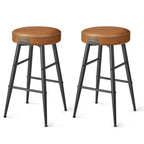 Vasagle Ekho Collection - Bar Stools Set Of 2, Counter Height Bar Stools, Kitchen Counter Stools, Mid-Century Modern Backless Counter Stools, 24.8-Inch Tall, Kitchen Island Home Bar, Ink Black