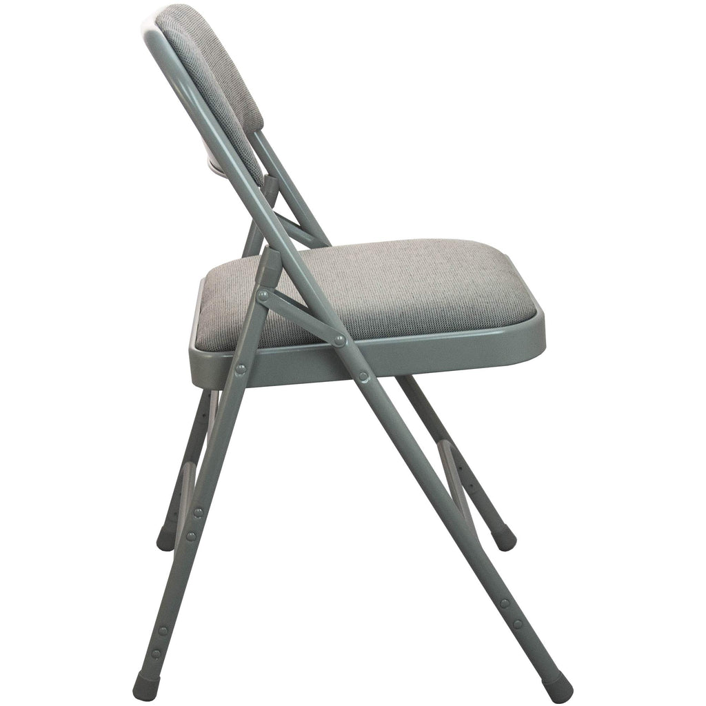 Flash Furniture 2-Pack Advantage Grey Padded Metal Folding Chair - Grey 1-In Fabric Seat