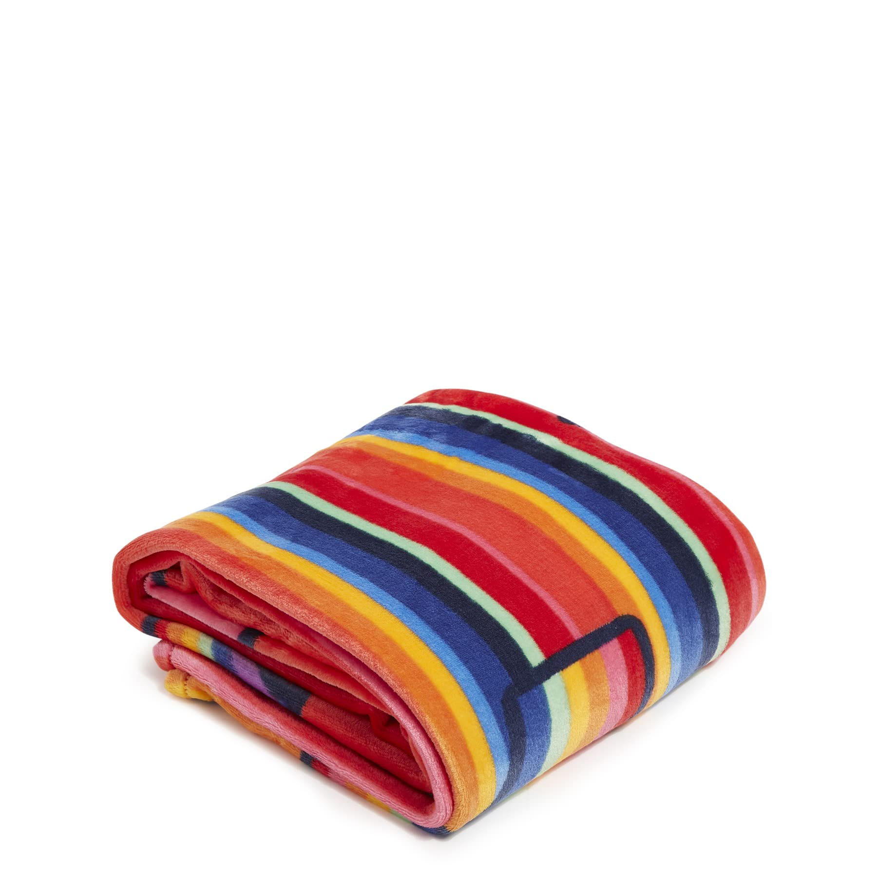 Vera Bradley Women'S Fleece Plush Throw Blanket, Pride Love Stripe, 80 X 50