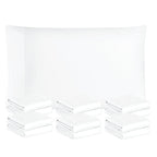 Freshculture White Pillowcases Queen Size 12 Pack - Bulk Pillowcase Set - Envelope Closure - Soft Brushed Microfiber Fabric - 20