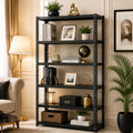 Pure Source India Iron Matte Finish Adjustable Shelving Unit Storage Utility Display Rack for Home Office & Gym Use (2 X 1 X 5 F