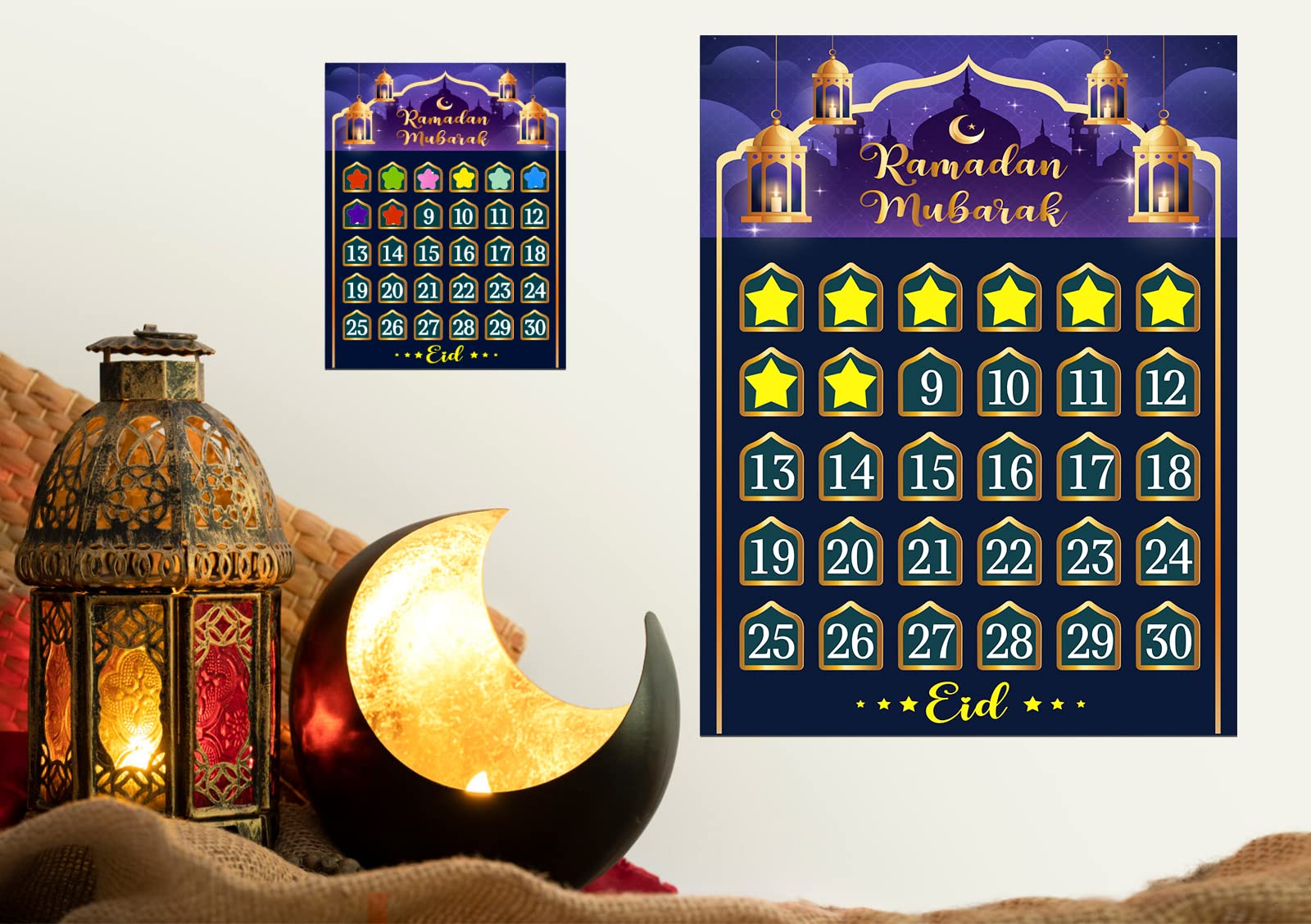 Flyab Ramadan Advent Calendar 2024 Ramadan Calendar Eid Ramadan Mubarak Countdown Calendar 30 Days Eid Ramadan Calendar Poster F