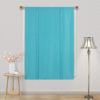 Dwcn Tie Up Curtain-Thermal Insulated Room Darkening Blackout Curtains For Livingroom, Bedroom And Dining Room, Turquoise, W42 X