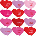 Sayglossy 60 Pcs Valentine'S Day Conversation Heart Cutout Heart Accent Cut Out Valentine'S Day Bulletin Board Borders For Valen