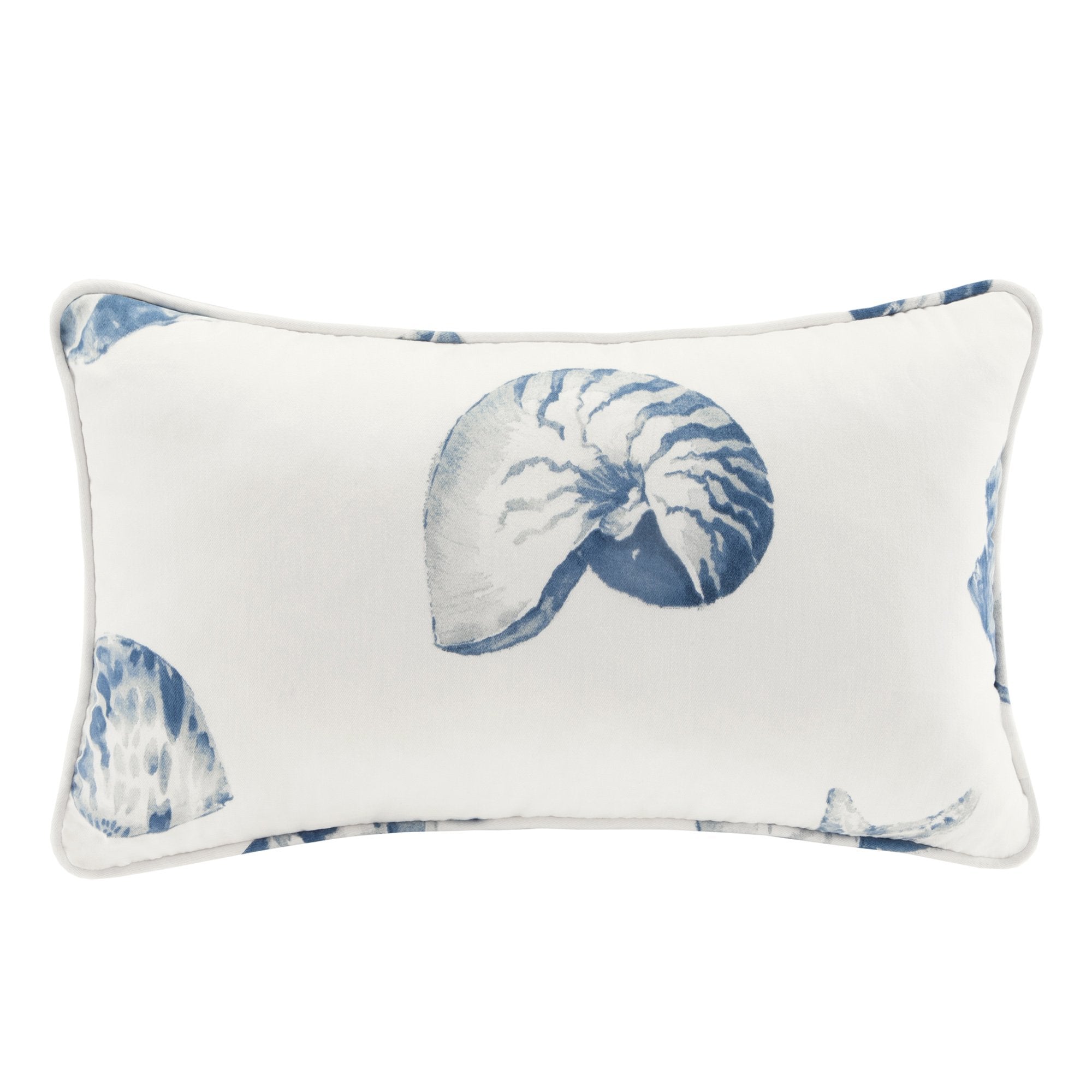 Harbor House Modern Design Decorative Pillow Hypoallergenic Sofa Cushion Lumbar, Back Support, Oblong 12 x 20, Beach House, Cott