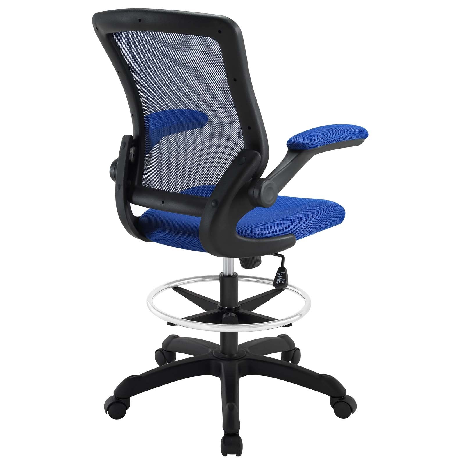 East End Imports Eei-1423-Blu Veer Drafting Stool44; Blue