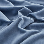Clothknow Blue Velvet Queen Comforter Set 3Pcs Fluffy Bedding Comforter Sets Soft Lake Blue Comforter Grayish Blue Comforter With 2 X Pillowcases