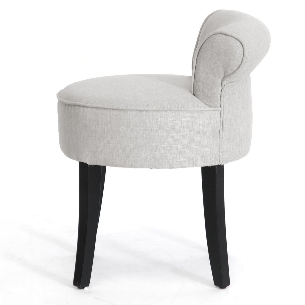 Baxton Studio Millani Linen Modern Lounge Stool, Beige