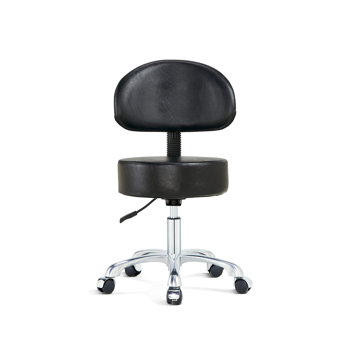 Lilfurni Swivel Rolling Stool Round Chair,Thick Sturdy Padding,Adjustable Stool with Wheels for Doctor,Medical,Massage Salon,Off
