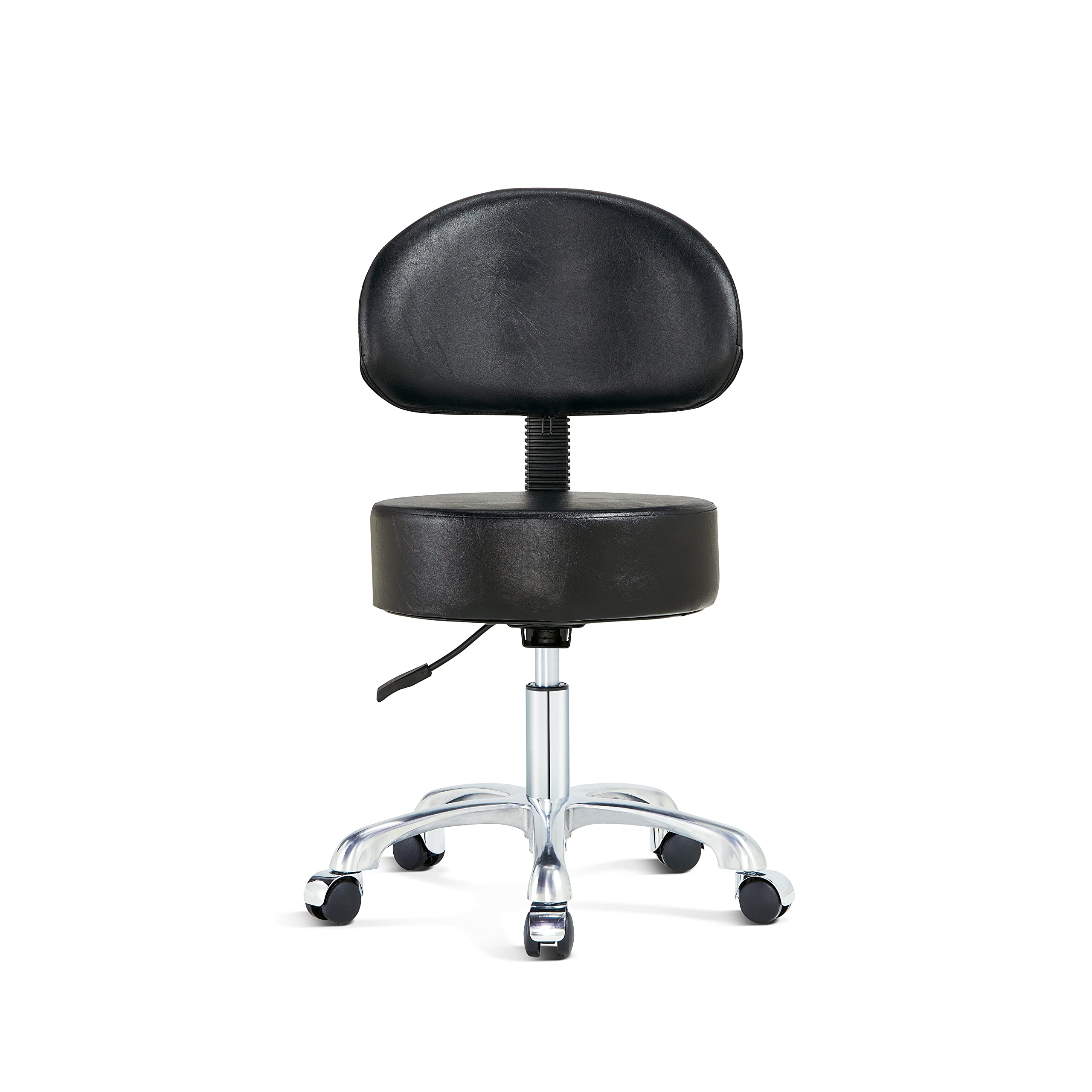 Lilfurni Swivel Rolling Stool Round Chair,Thick Sturdy Padding,Adjustable Stool with Wheels for Doctor,Medical,Massage Salon,Off