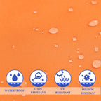 Sofjagetq Waterproof Cream Orange Outdoor Pillow Covers, Durable Waterproof Fabric Throw Covers, Vibrant Decorative Outdoor Pill