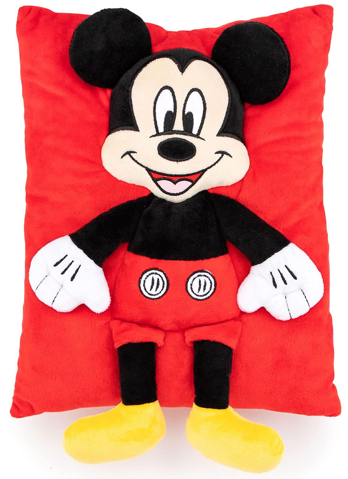 Jay Franco Disney Mickey Mouse 3D Snuggle Pillow - Super Soft - Measures 15 Inches (Official Disney Product)