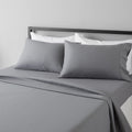 Amazon Basics Lightweight Super Soft Easy Care Microfiber 4-Piece Bed Sheet Set with 14-Inch Deep Pockets, Full, Dark Gray, Soli