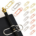 Zrwcvxy15 Pcs Multifunctional Pen Clips Paperclip Pen Holders For Notebooks And Papers,Large Size Office School Supplies(Gold/Si