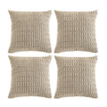 Fancy Homi 4 Packs Taupe Decorative Throw Pillow Covers 20X20 Inch For Living Room Couch Bed Sofa, Modern Farmhouse Boho Home De
