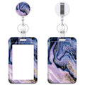 Retractable Badge Holder With Carabiner Reel Clip, Vertical Id Badge Holder With Keychain, 1 Pack Cute Fashionable Badge Reel Ca