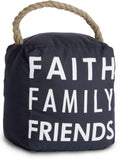 Pavilion Gift Company - Open Door Decor 5' X 6' Navy Door Stopper Faith Family Friends
