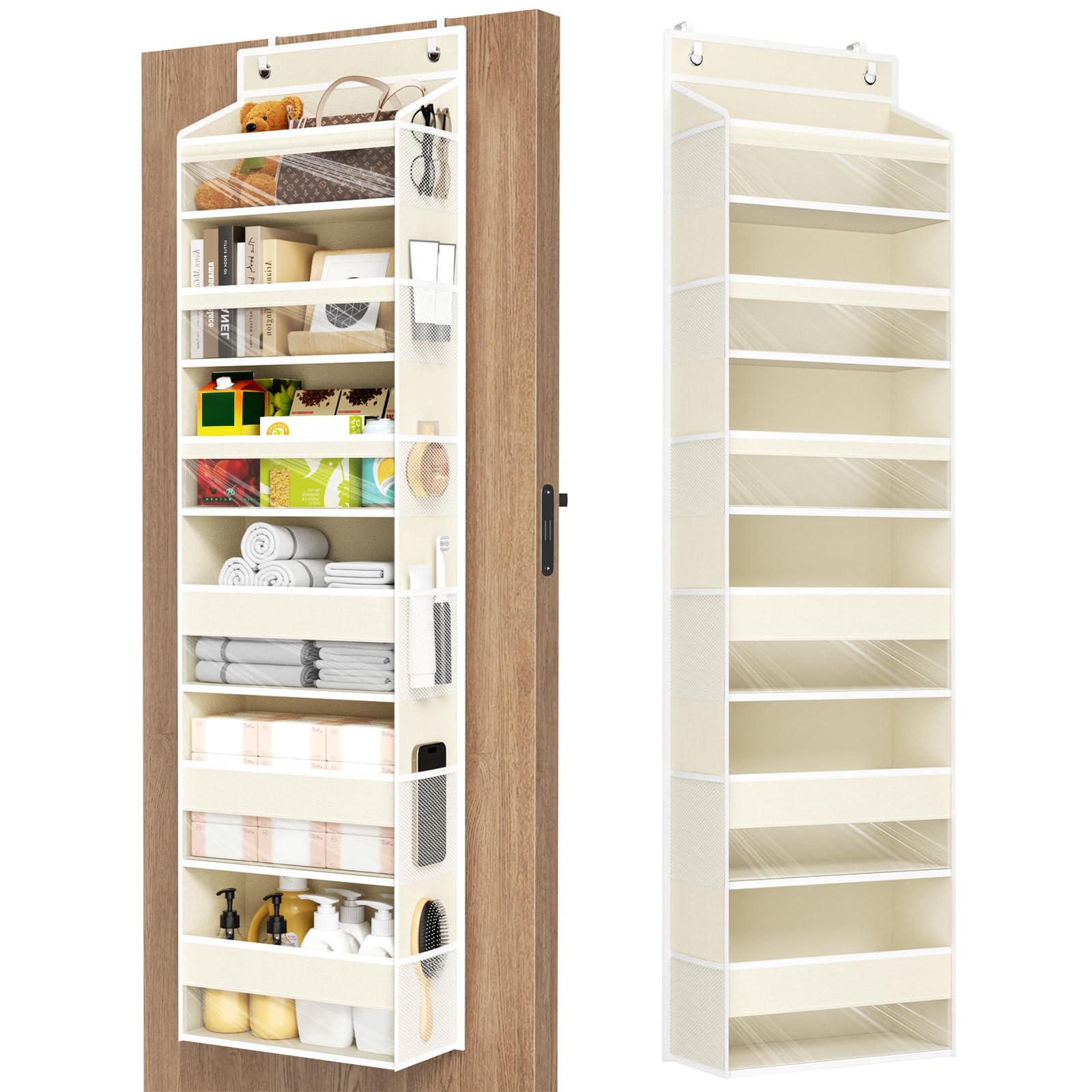 6 Tiers Over The Door Organizer, Behind The Door Storage Hanging Shelves