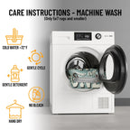 Machine Washable Text Design Rug Non-Slip Rubberback 2X5 Laundry Room Runner Rug For Bathroom, Washroom, 20'' X 59'', Baby Blue