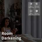 Bgment Fashion Sliding Door Curtain 100 X 84 Inches, Wide Room Darkening Room Divider Window Curtain Thermal Blackout Curtains, 1 Panel, Pure White, 84 Length X Wide 100