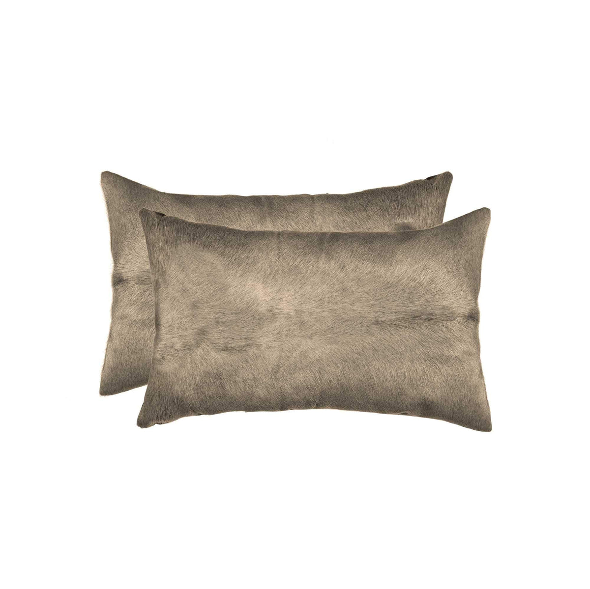 HomeRoots Cowhide Pillow 12X20 Taupe 2-Pack