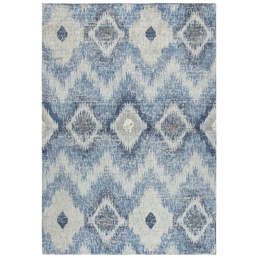 Rizzy Home Alora Decor Euphoria 3' X 5' Chevron Ikat Lt. Gray/Gray/Rust/Blue Hybrid Rug