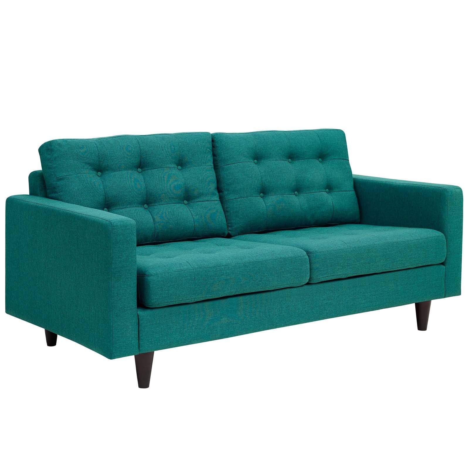Modway Empress Sofa And Loveseat Set Of 2, Teal