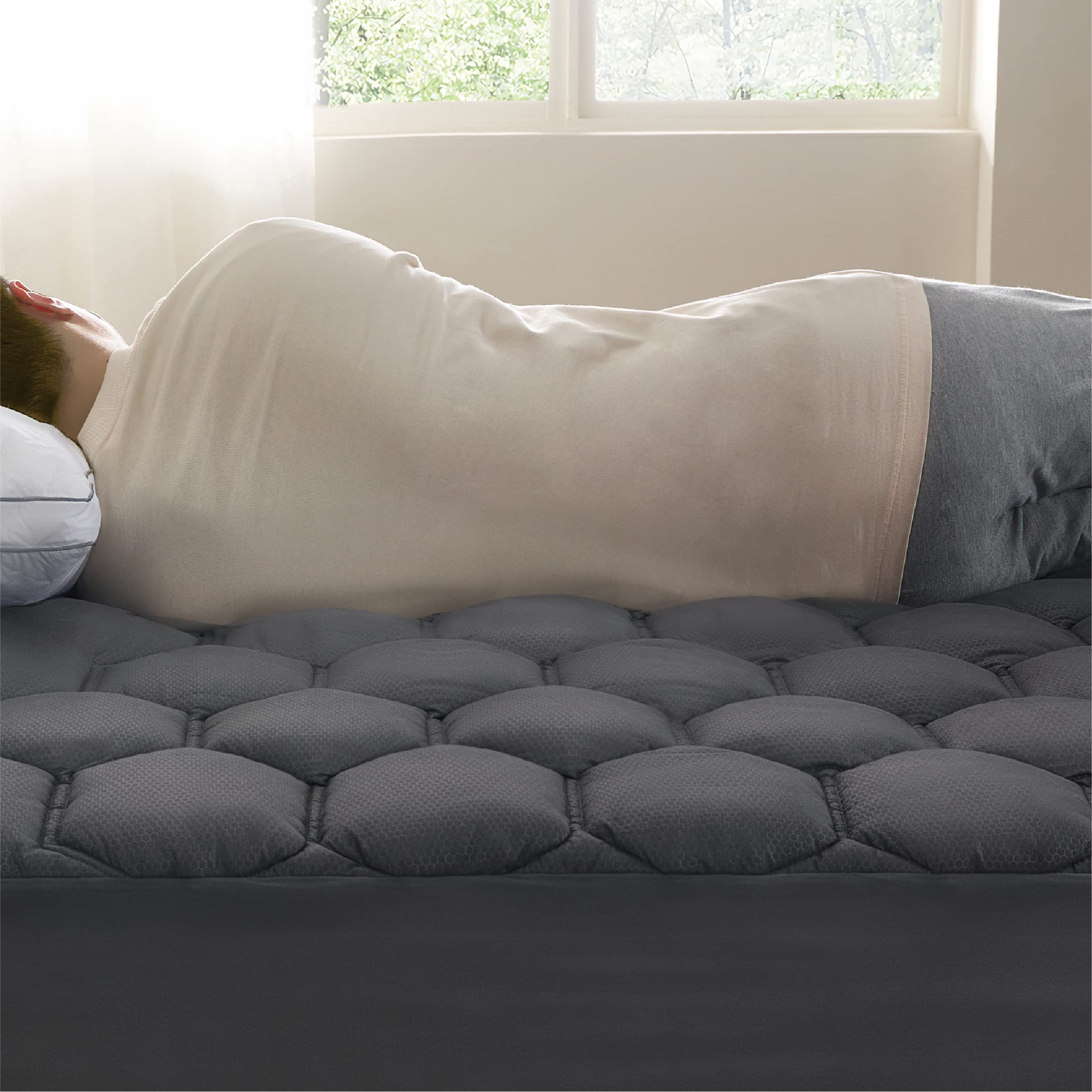 Bedsure Twin Xl Mattress Pad - Soft Mattress Cover For College Dorm, Extra Long Twin Quilted Fitted Mattress Protector With 8-21