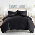 Ienjoy Home Hotel Collection Soft Brushed Microfiber Duver Cover Set, Twin, Black