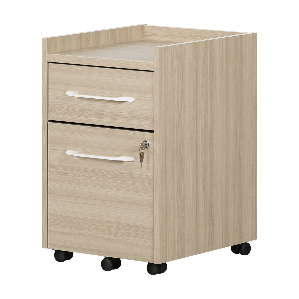 South Shore Helsy 2-Drawer Mobile File Cabinet, Vertical, Soft Elm