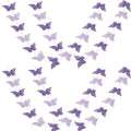 ADLKGG Butterfly Hanging Garland 3D Paper Bunting Banner Party Decorations Wedding Baby Shower Home Decor Purple 4 Pack, 110 inc