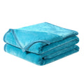 Soft Queen Size Blanket Warm Fuzzy Microplush Lightweight Thermal Fleece Blankets For Couch Bed Sofa,90X90 Inch, Turquoise