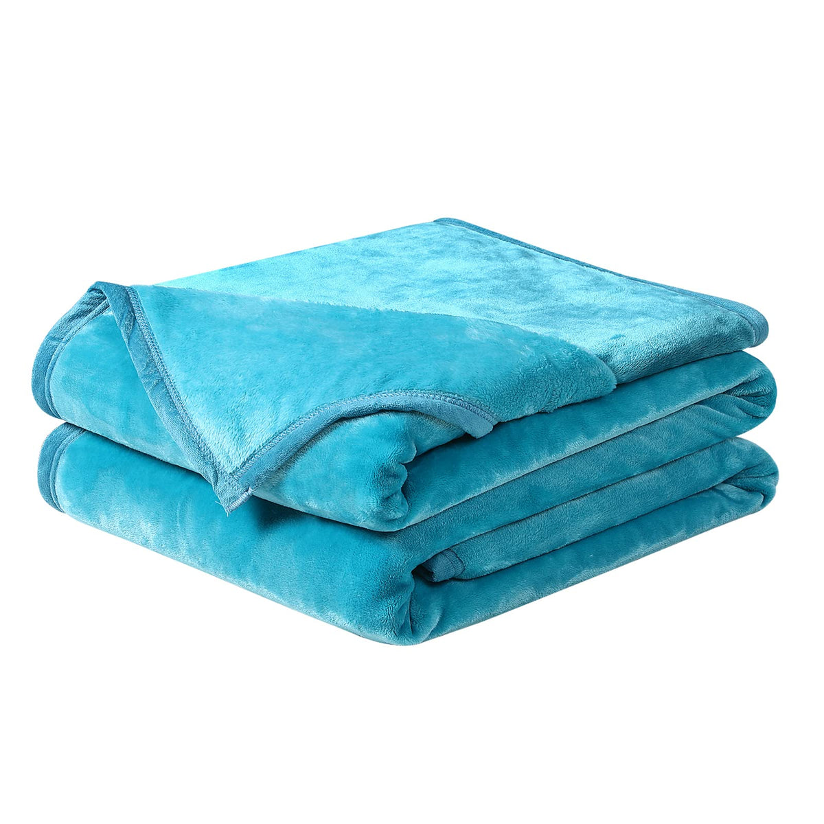 Soft Queen Size Blanket Warm Fuzzy Microplush Lightweight Thermal Fleece Blankets For Couch Bed Sofa,90X90 Inch, Turquoise