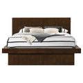 Coaster Home Furnishings Jessica Contemporary 4-Piece Bedroom Set Queen Size LED Panel Bed Frame 43-inch Headboard Cappuccino 200711Q-S4
