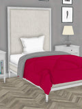 Bianca 180 Gsm Air Cool Microfiber Reversible Comforter For All Weather 1Pc Single (Carlson) AbstractHot Pink/Grey (Winter Col